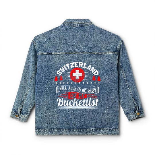 Switzerland Matterhorn Home Gift Idea Classic Women's Denim Jackets
