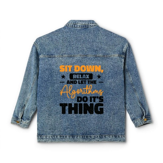 Computer Algorithm Programmer Artificial Classic Women's Denim Jackets