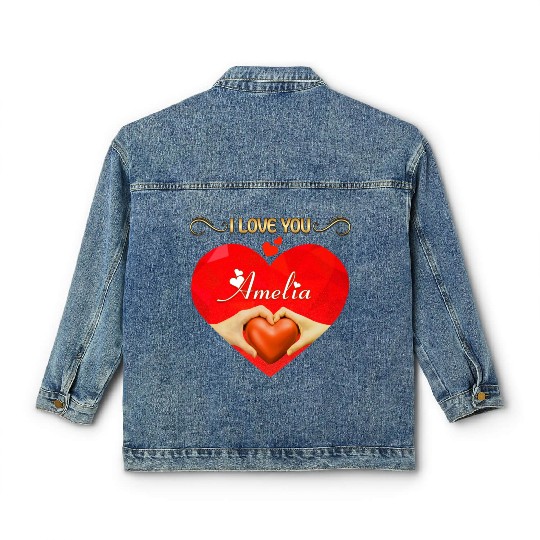 I love you Amelia Classic Women's Denim Jackets