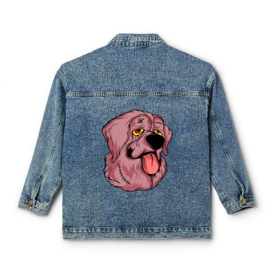 Scary Brown Dog Owners Pet Lover Gift Ideas Classic Women's Denim Jackets