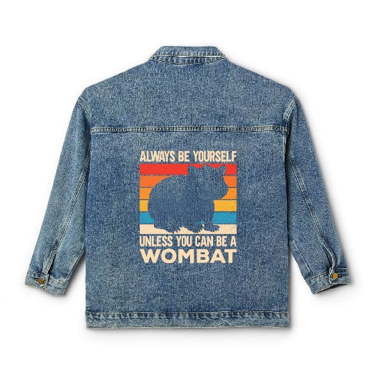 Native Australian Animal Lovers Cute Wombat Classic Women's Denim Jackets