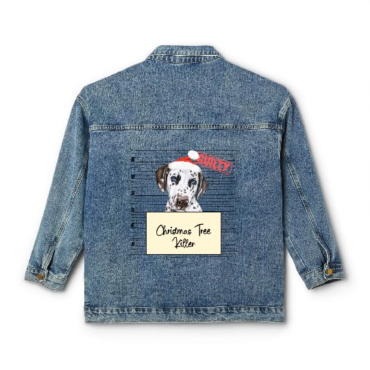 Dalmatian christmas funny prison Classic Women's Denim Jackets