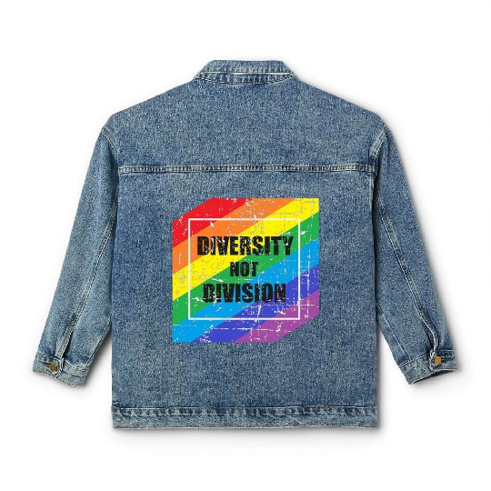 Diversity not Division Peace Love Inclusionn Human Classic Women's Denim Jackets