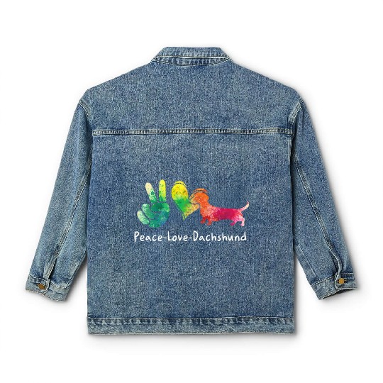 Dachshund Gift Dixie Wiener Doxie Dackel Classic Women's Denim Jackets