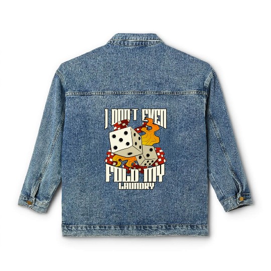 Poker Casino Poker Player Gambling Roulette Gift Classic Women's Denim Jackets
