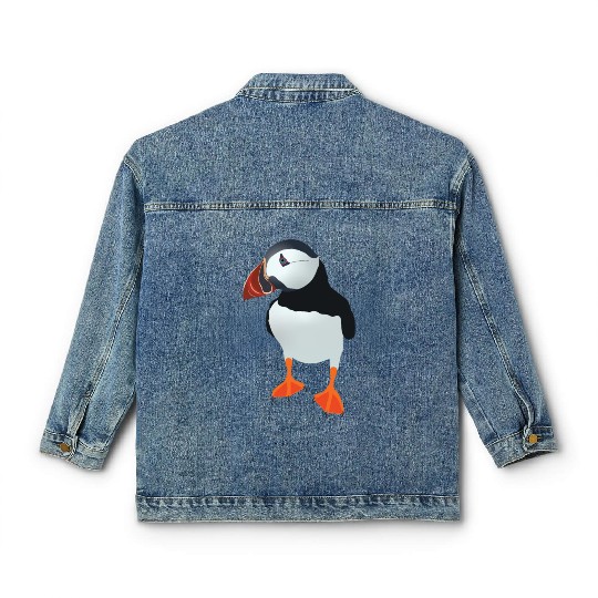 Puffin Classic Women's Denim Jackets, Puffin, Puffin Lover,