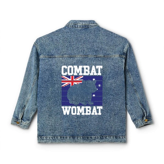 Combat Wombat For A Wombats Lover Classic Women's Denim Jackets