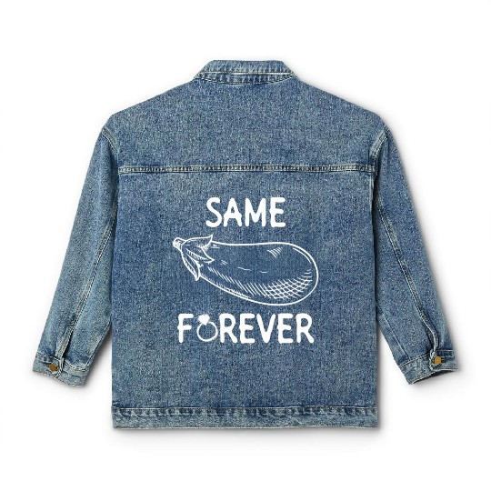 Same Eggplant Forever - Bride Bachelorette Party Classic Women's Denim Jackets