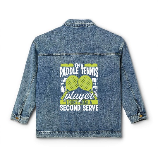 Paddle Tennis Player Match Second Serve Team Classic Women's Denim Jackets