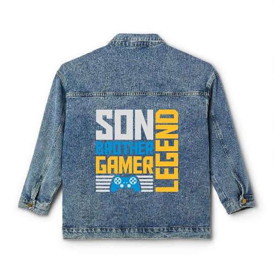 son brother gamer legend Classic Women's Denim Jackets