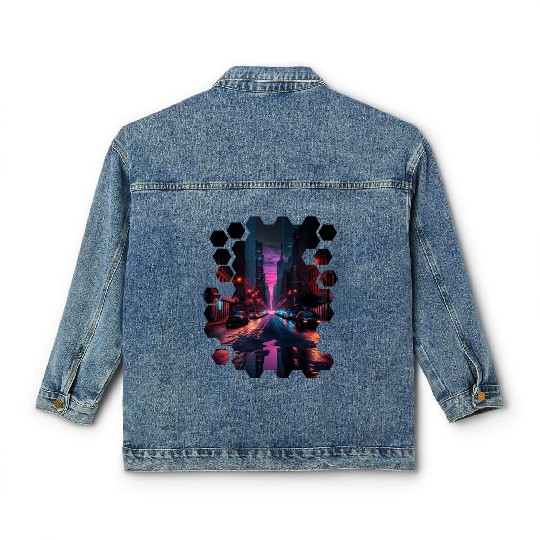 New York Vaporwave Aesthetic Retro Style Love NY Classic Women's Denim Jackets