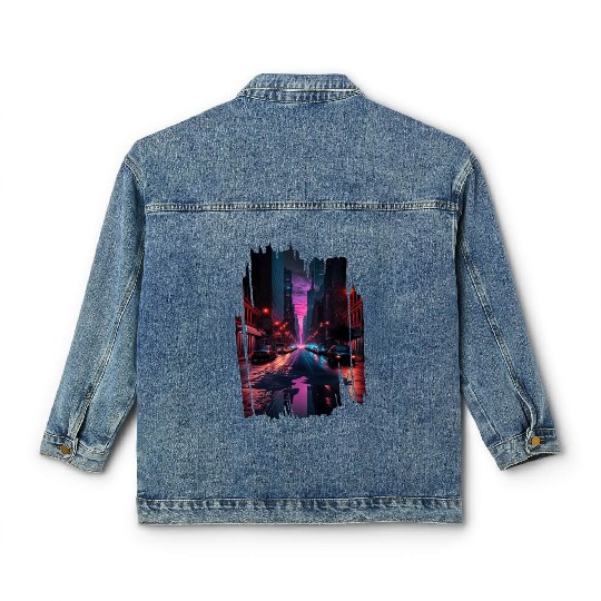 New York Vaporwave Aesthetic Retro Style Love NY Classic Women's Denim Jackets