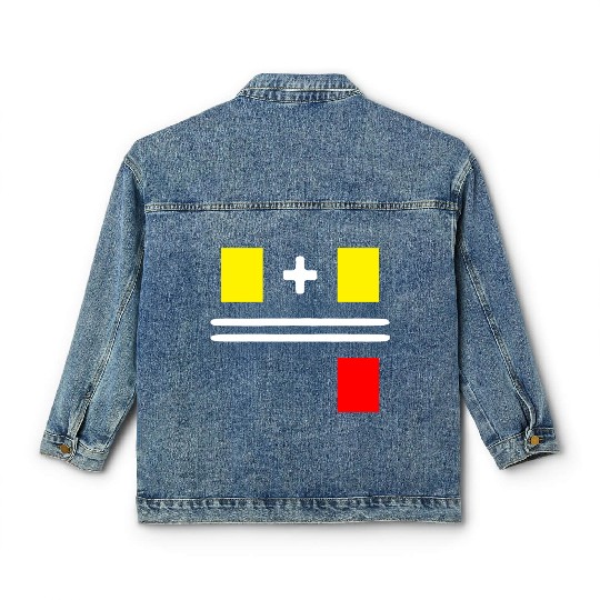 Soccer Yellow Red Card Gift for Soccer Referee Classic Women's Denim Jackets
