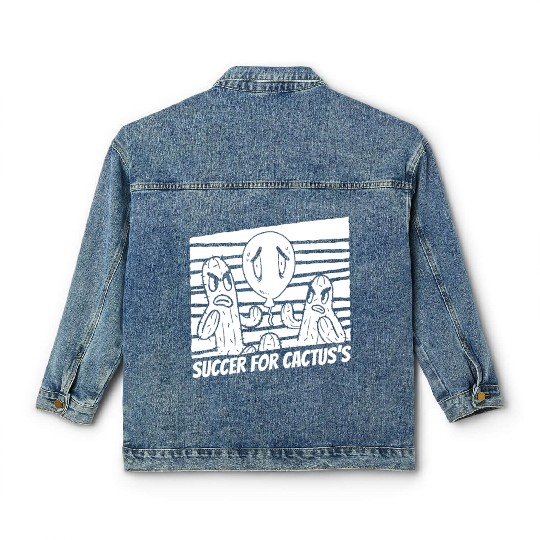 Cactus Gardening Balloon Classic Women's Denim Jackets