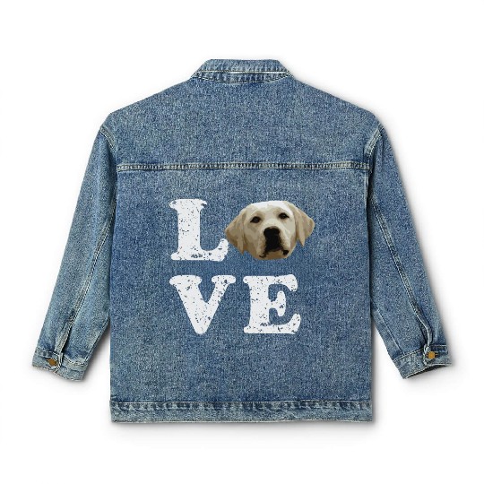 I Love My Yellow Lab Labrador Retriever Dog Classic Women's Denim Jackets