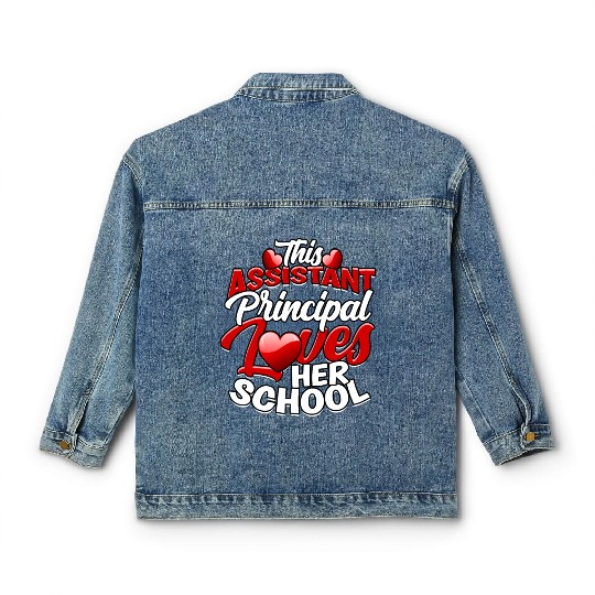Assistant Principal Back School Teacher Principal Classic Women's Denim Jackets
