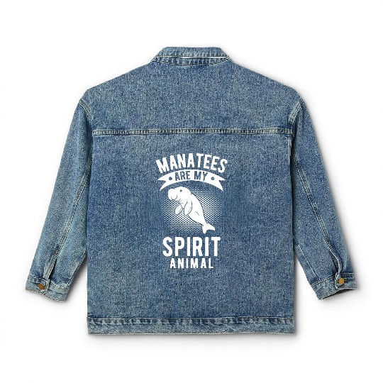 Manatees Are My Spirit Animal His & Her Gift Classic Women's Denim Jackets