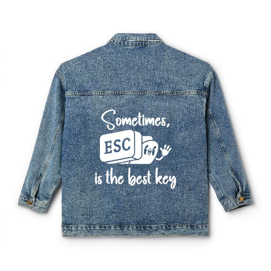 Software Engineer Computer Key Programming Classic Women's Denim Jackets