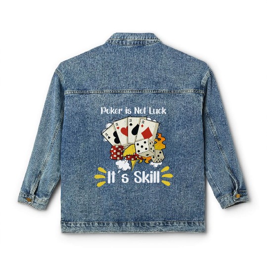 Poker Casino Poker Player Gambling Roulette Gift Classic Women's Denim Jackets