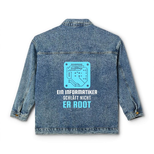 A Computer Scientist Doesn't Sleep He Root Informa Classic Women's Denim Jackets