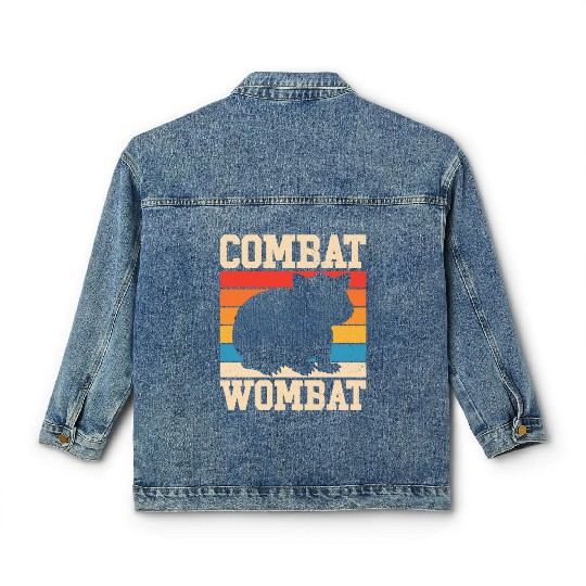 Combat Wombat For A Wombats Lover Classic Women's Denim Jackets