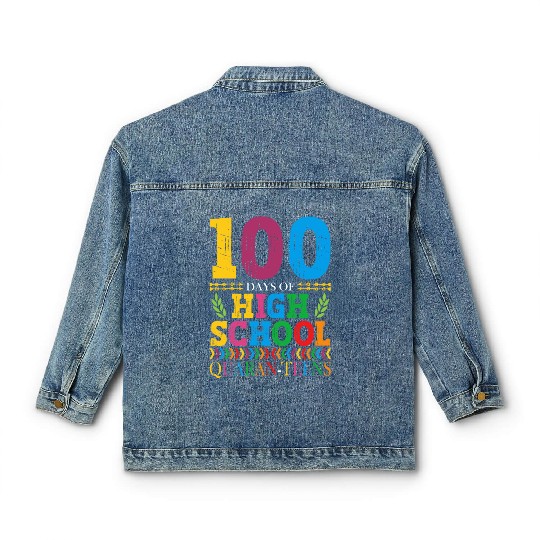 100 Days Of High School Quaran-teens Masked Classic Women's Denim Jackets