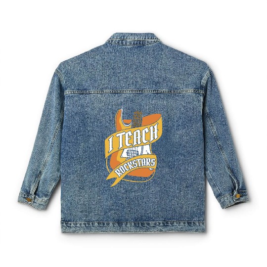 Music Teacher Guitar I Teach Rockstars Classic Women's Denim Jackets