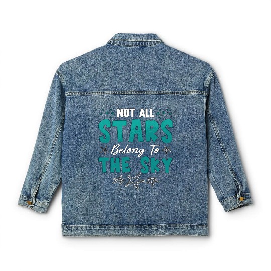 Marine Biology Not All Stars Belong To Marine Life Classic Women's Denim Jackets