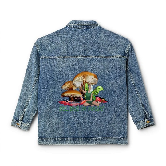 LITTLE WOOD ELF Classic Women's Denim Jackets