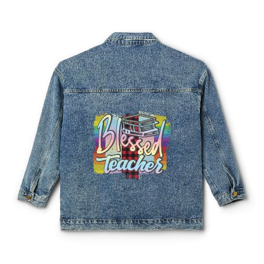 Blessed teacher Classic Women's Denim Jackets