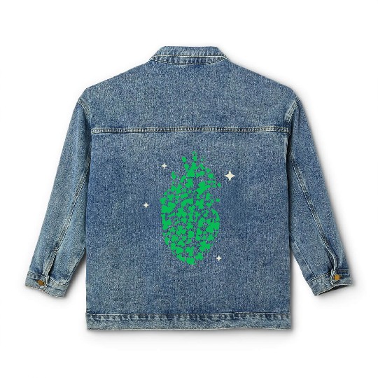 Shamrock Heart Cardiac Nurse St Patricks Day Classic Women's Denim Jackets