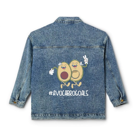Sibling Big Brother Avocado Goals Hilarious Puns Classic Women's Denim Jackets