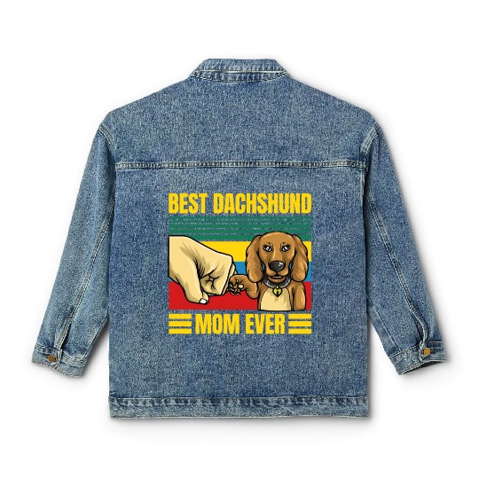 Dachshund Gift Dixie Wiener Doxie Dackel Classic Women's Denim Jackets