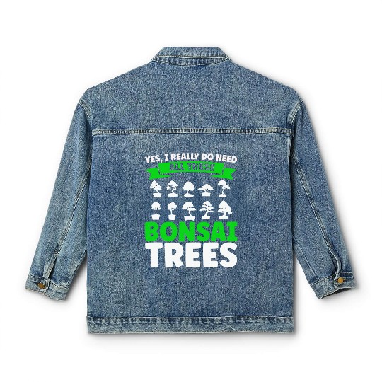 Bonsai Tree Owner Gift Bonsai Tree Gardening Classic Women's Denim Jackets