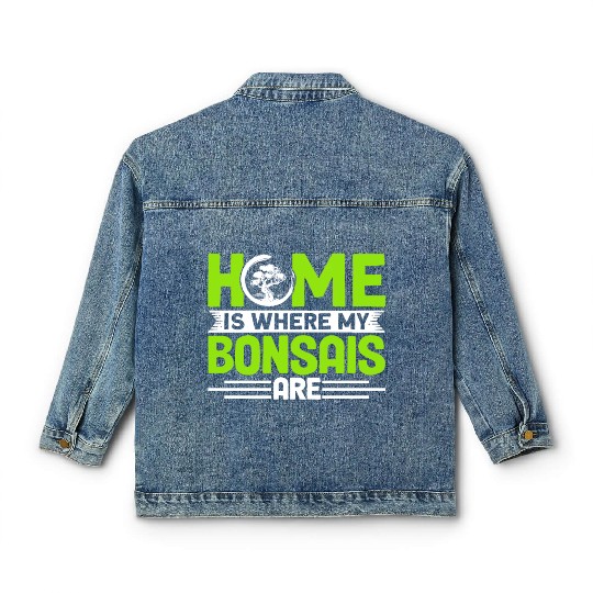 Bonsai Tree Owner Gift Bonsai Tree Gardening Classic Women's Denim Jackets