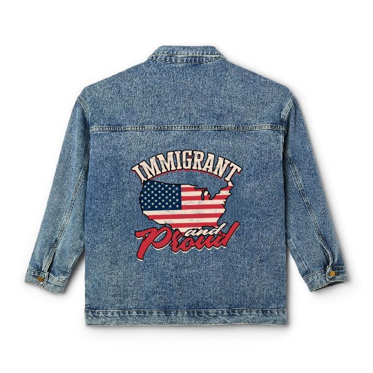 US Immigrant Indigenous USA Immigrants america Classic Women's Denim Jackets