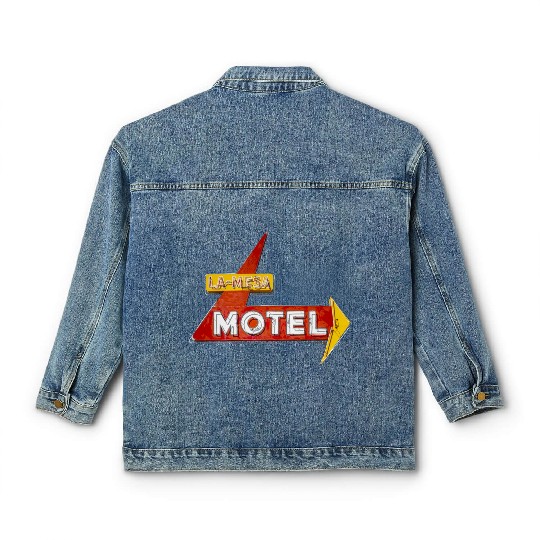 La Mesa Motel Route 66 Santa Rosa New Mexico Classic Women's Denim Jackets