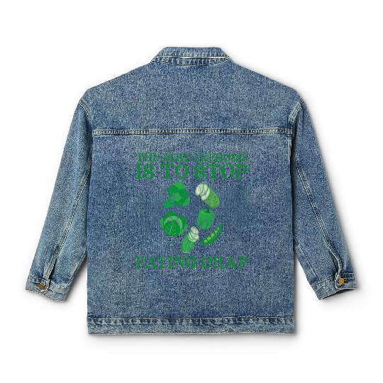 The Best Exercise Is To Stop Eating Crap 3 Classic Women's Denim Jackets