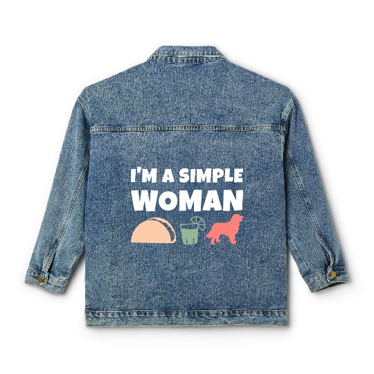 I'm A Simple Woman Tacos Tequila Bernese Mountain Classic Women's Denim Jackets