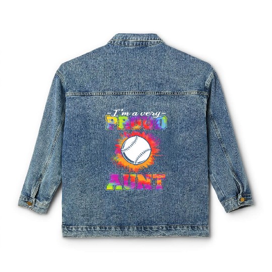 Aunt Of A Baseball Player - Baseball Lover Classic Women's Denim Jackets