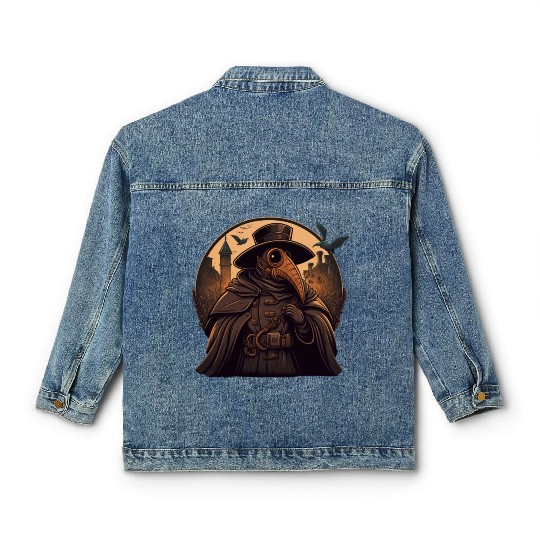 Plague Doctor With Suit and Mask Classic Women's Denim Jackets