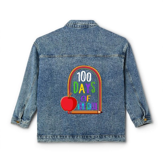 School Classic Women's Denim Jackets, 100 Days Of Homeschool Classic Women's Denim Jackets,