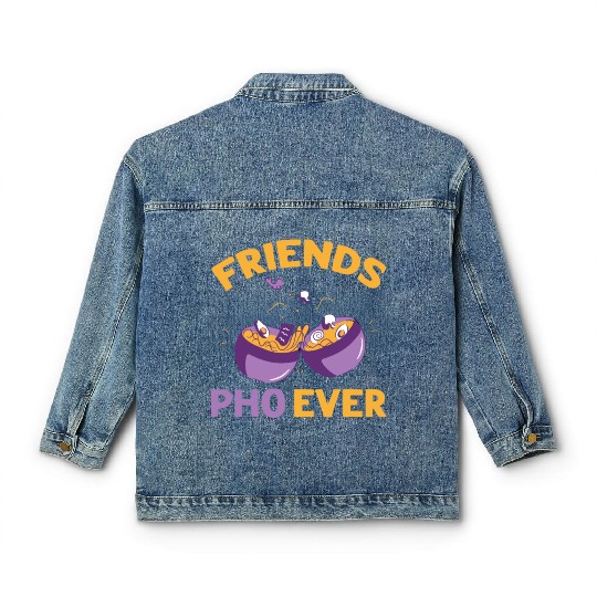 Friends Pho-Ever Friendship Pho Soup Classic Women's Denim Jackets
