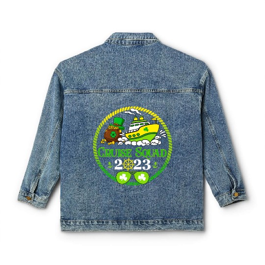 Family Cruise Squad 2023 St Patricks Cruise Classic Women's Denim Jackets