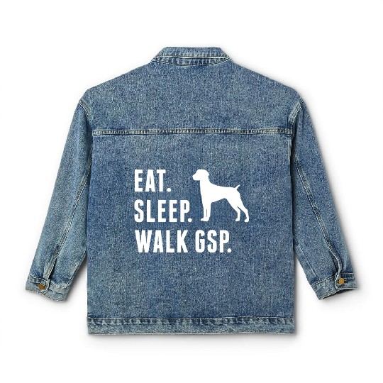 Eat Sleep Walk German Shorthaired Pointer Classic Women's Denim Jackets