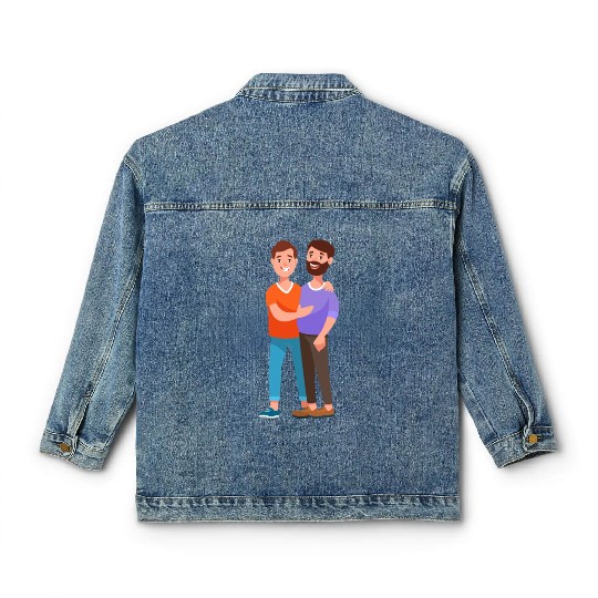 lesbian lgbtq pride valentine day 2023 valentines Classic Women's Denim Jackets