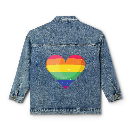 lesbian lgbtq pride valentine day 2023 valentines Classic Women's Denim Jackets
