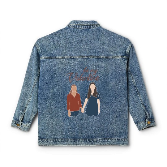 lesbian lgbtq pride valentine day 202 valentines Classic Women's Denim Jackets