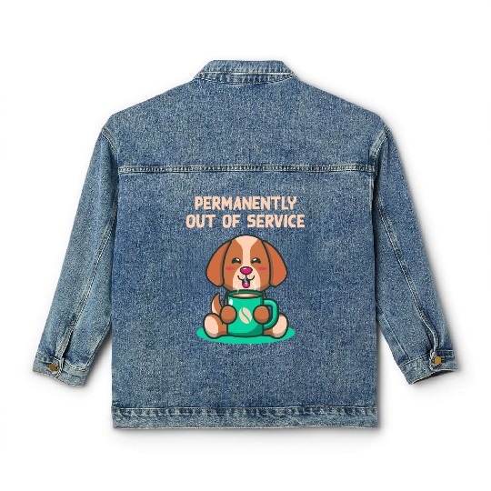 Permanently Out of Service Introvert Nerd Antisoci Classic Women's Denim Jackets