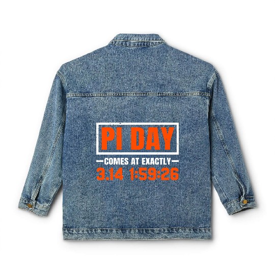 Funny Pi Day Classic Women's Denim Jackets Math Classic Women's Denim Jackets for Pi Day 3 14159